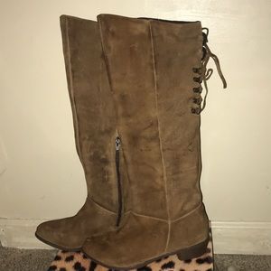 Naughty Monkey Brown Leather boots size 9